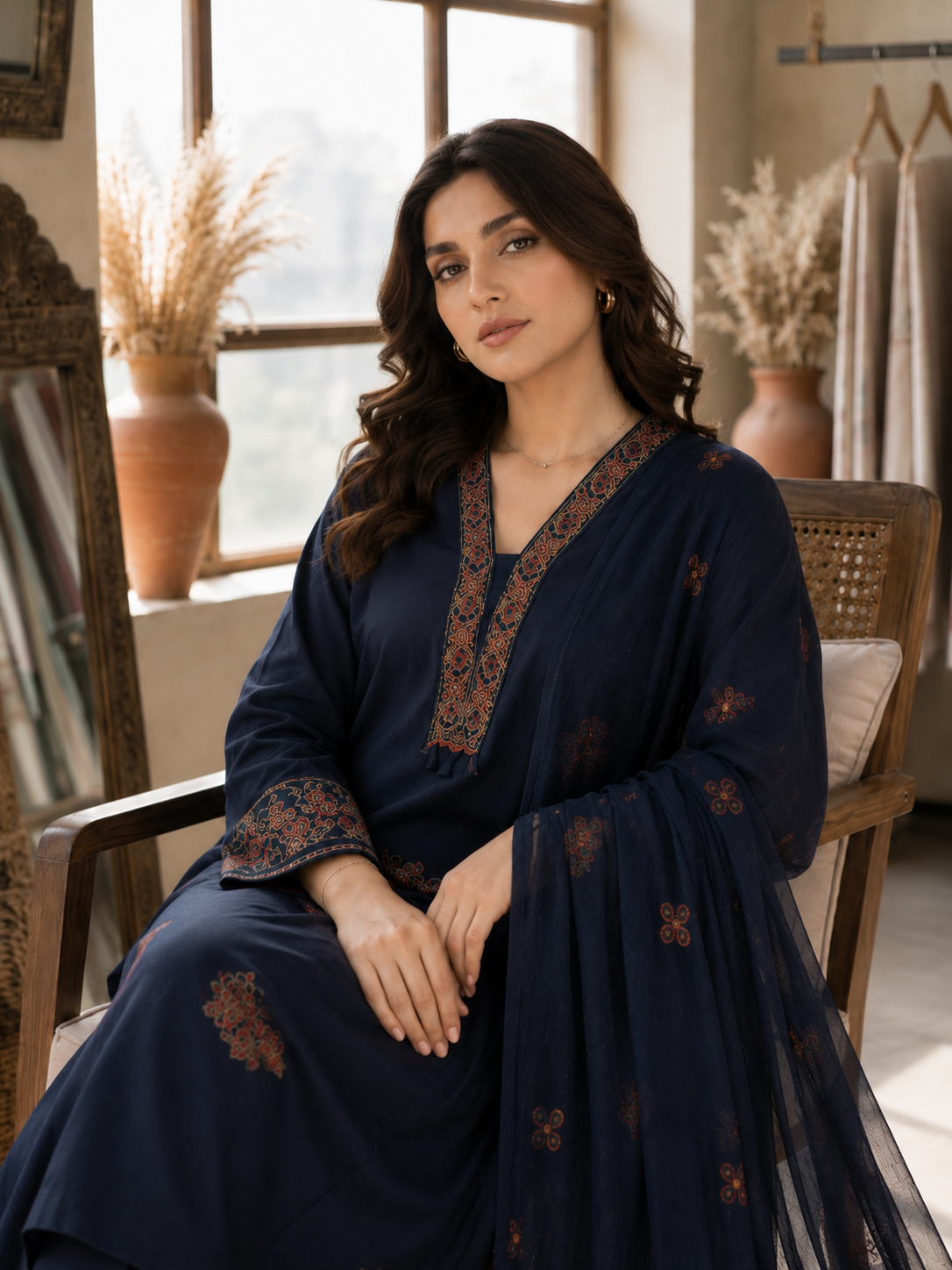 Midnight Zari Kurta Set