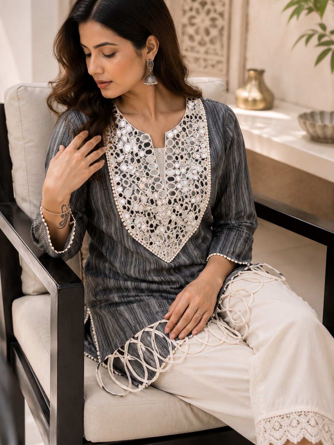 Handloom Mirror Coord Set