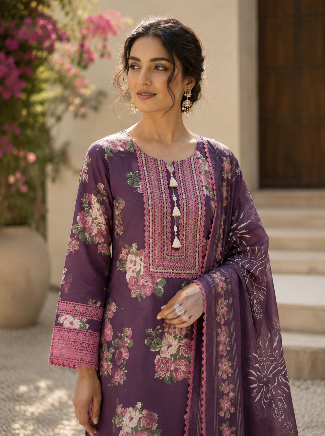Plum Garden Kurta Set