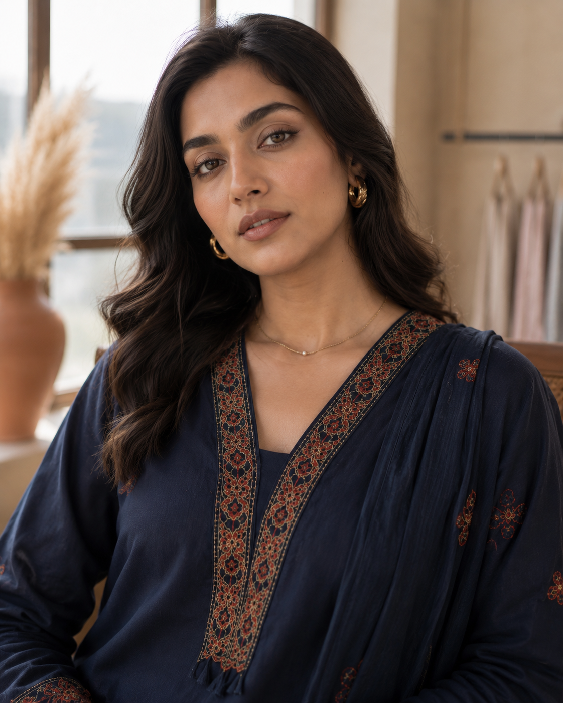 Midnight Zari Kurta Set