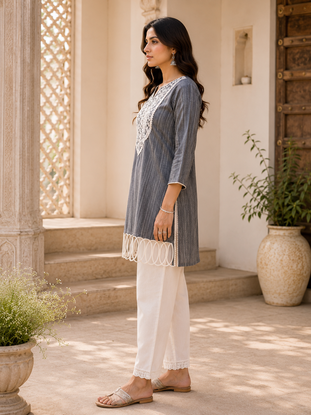 Handloom Mirror Coord Set