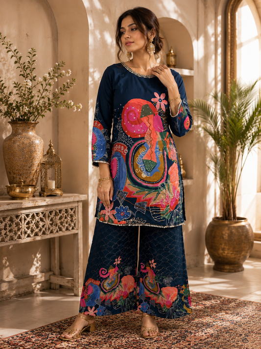 Midnight Bloom Coord Set